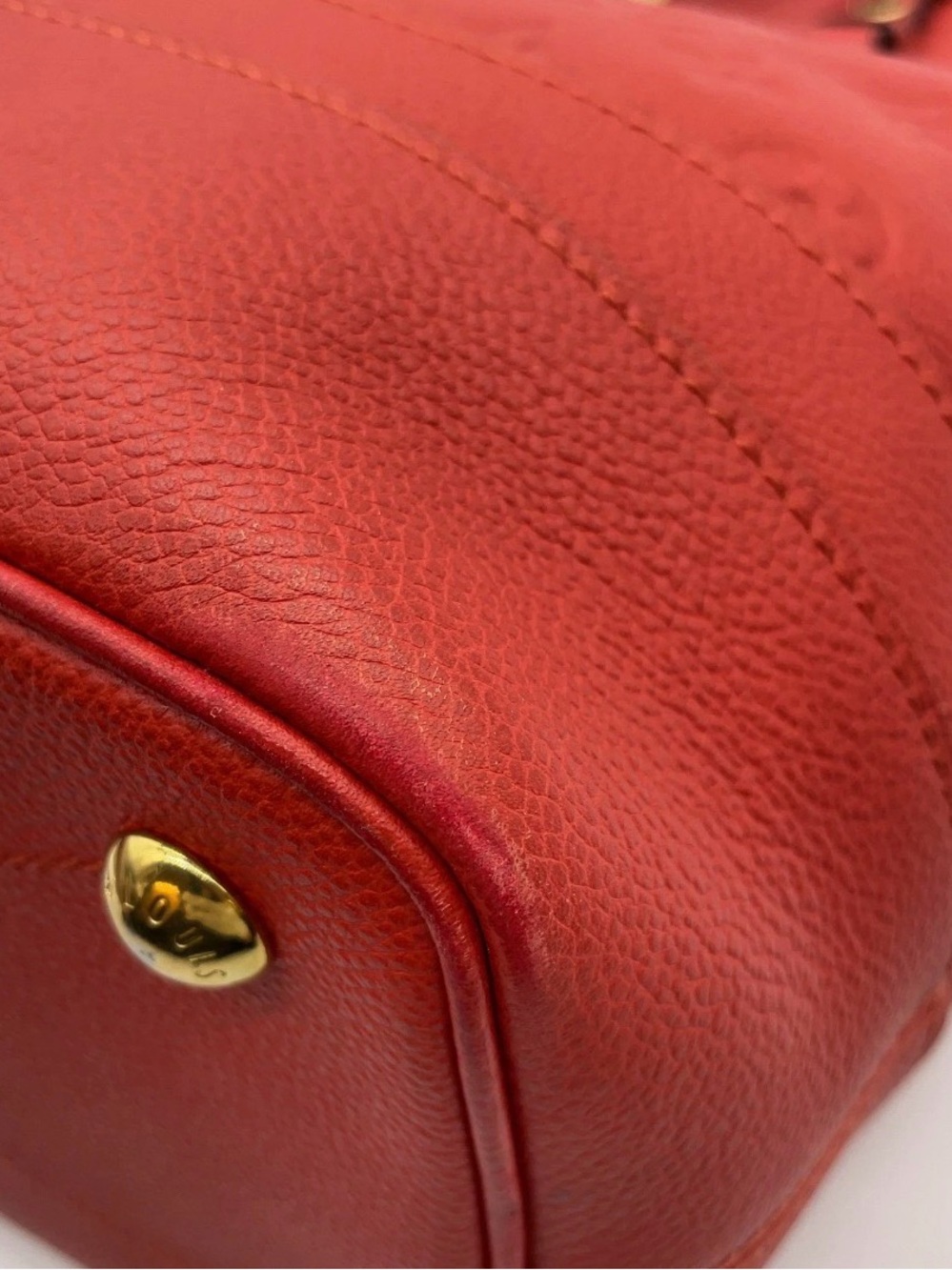 Louis Vuitton Citadine PM Red Monogram Empreinte Leather Tote - Picture 10 of 14